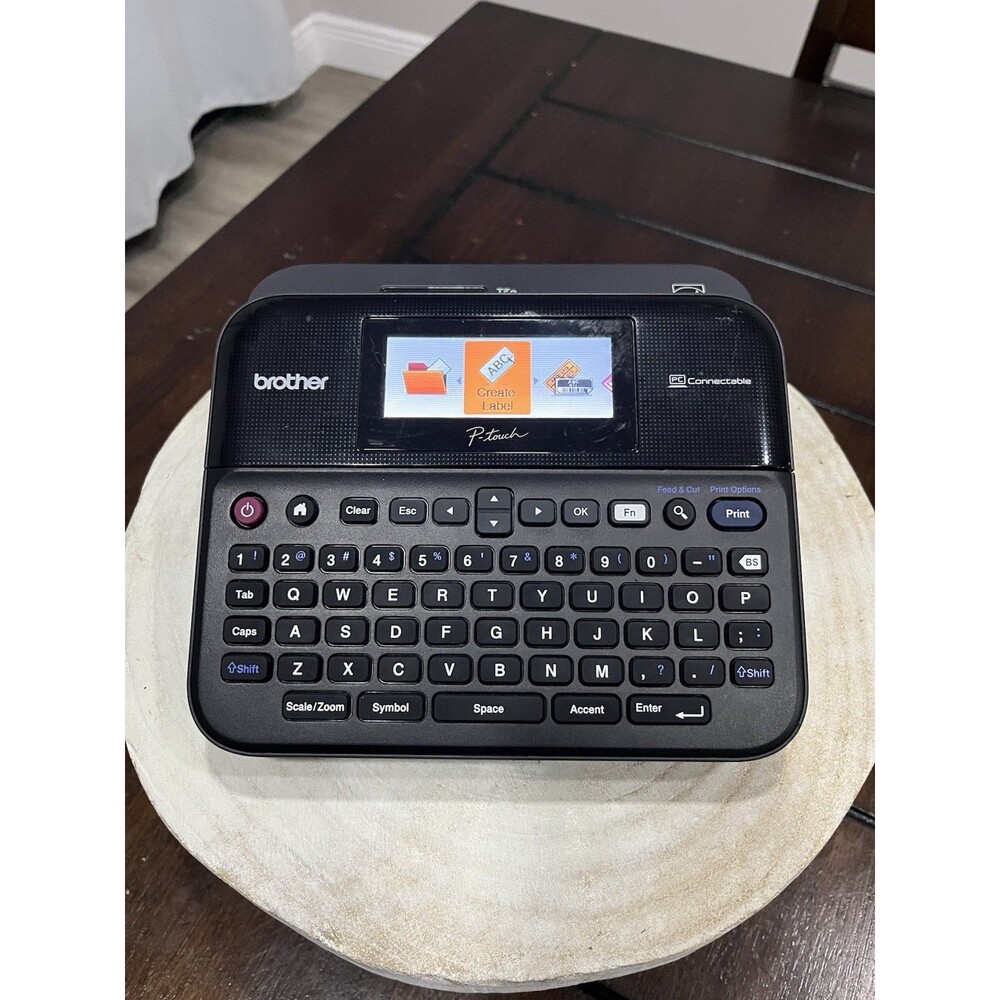 Brother P-Touch PT-D600 PC Connectable Label Maker Color Display - No Cord Works